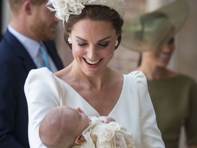 Záber z 9. júla 2018 z krstín prnca Louisa, najmladšieho potomka princa Williama a jeho manželky Kate, vojvodkyne z Cambridge.