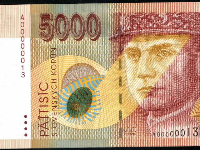 M. R. Štefánik, koruna, bankovka