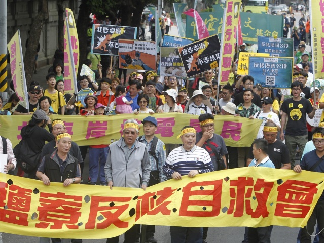 jadrová energia, protest, taiwan