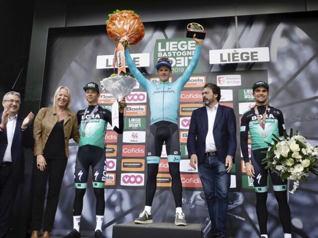 Belgicko cyklistika Liege-Bastogne-Liege Fuglsang víťaz