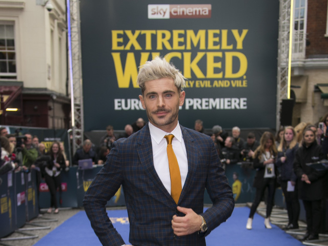 Herec Zac Efron na premiére filmu Extremely Wicked, Shockingly Evil And Vile v Londýne. 