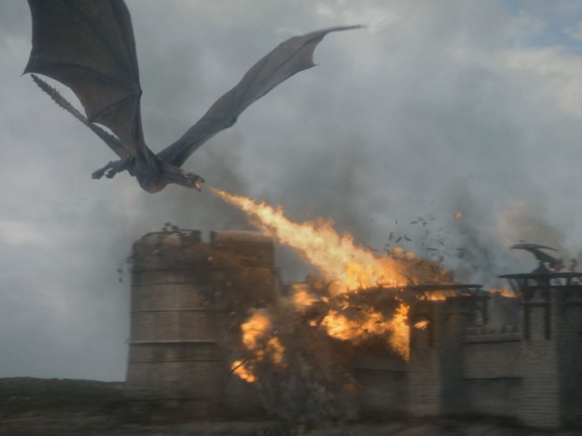 hra o tróny, game of thrones, drogon, drak,