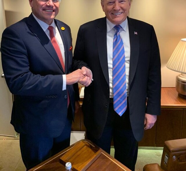 Maroš Šefčovič Donald Trump Air Force One