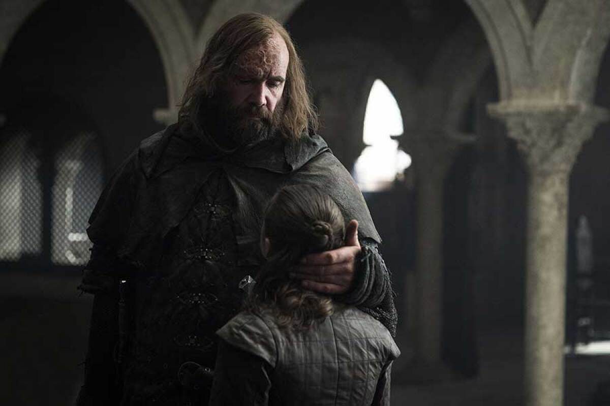 hra o tróny, game of thrones, clegane, arya,