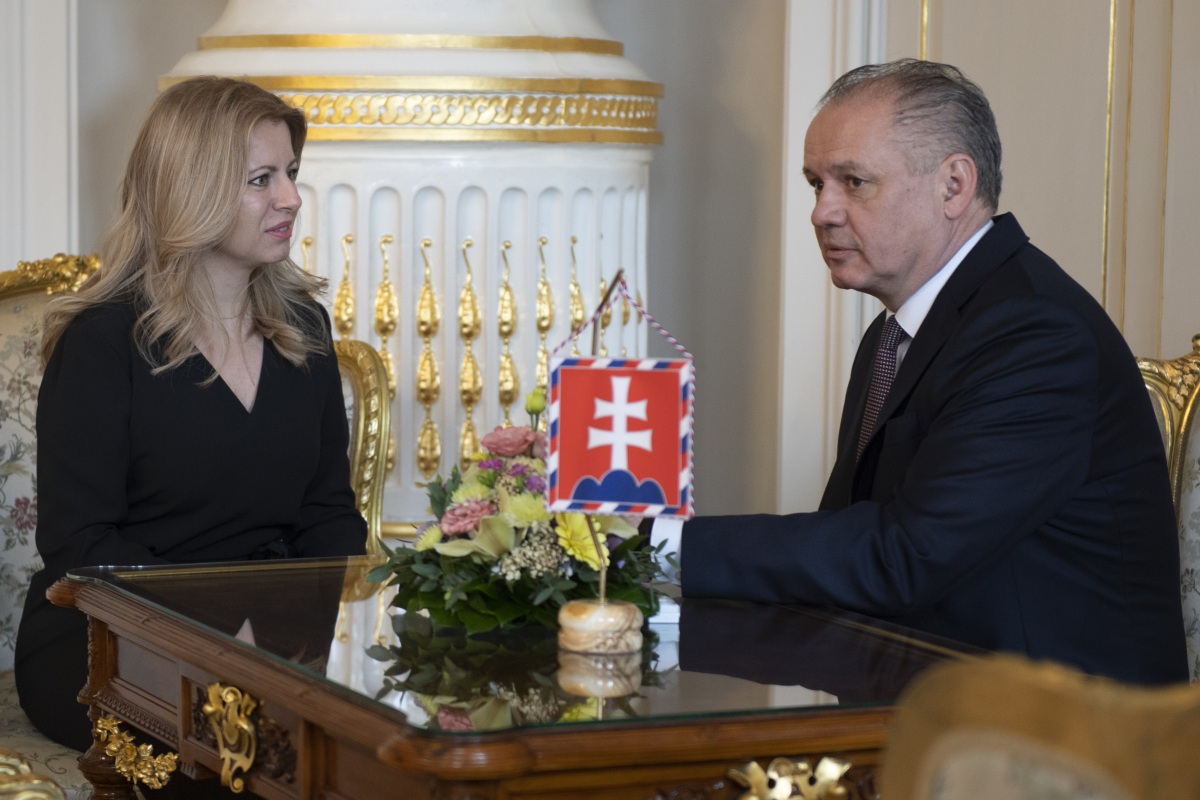 SR Bratislava Prezident Kiska Prijatie Čaputová prezidentskú palác grasalkovičov