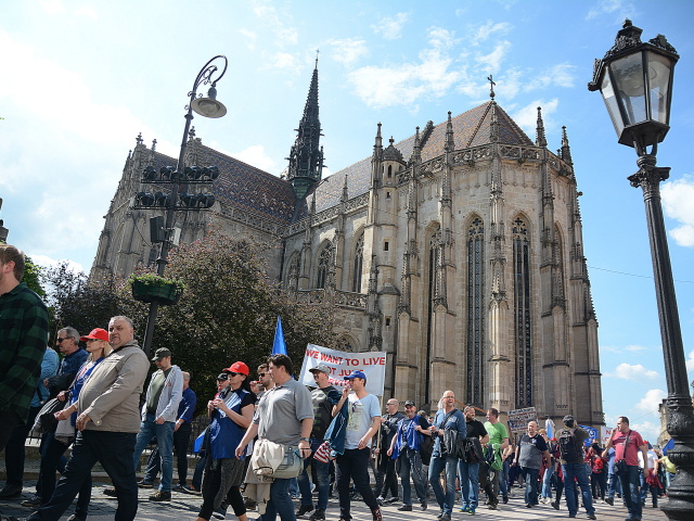 Košice, pochod, protest