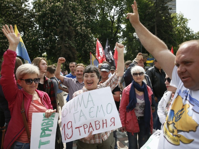 ukrajina, protest, zelenskyj