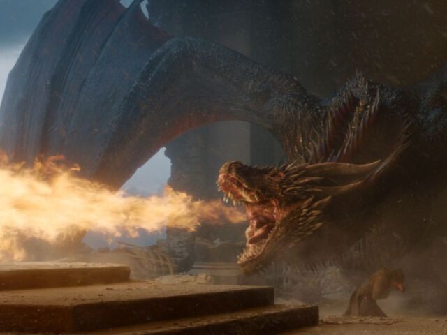 hra o tróny, game of thrones, drogon,