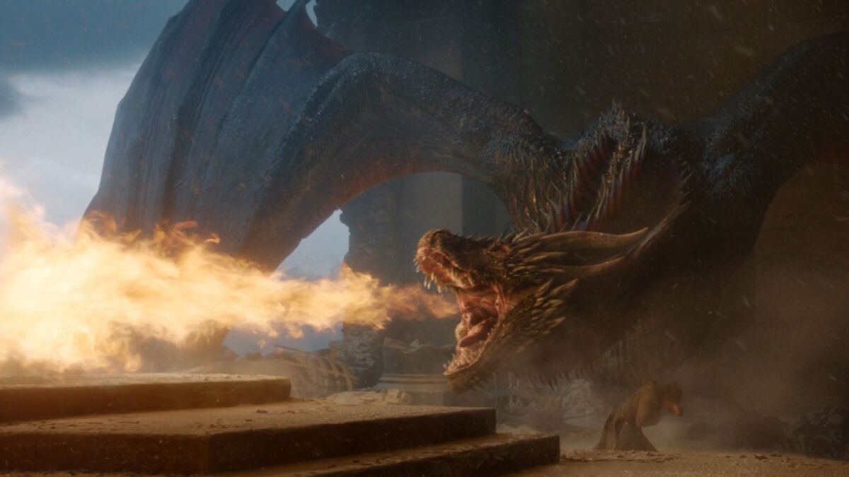 hra o tróny, game of thrones, drogon,