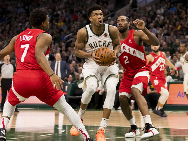Giannis Antetokounmpo, Kyle Lowry, Kawhi Leonard