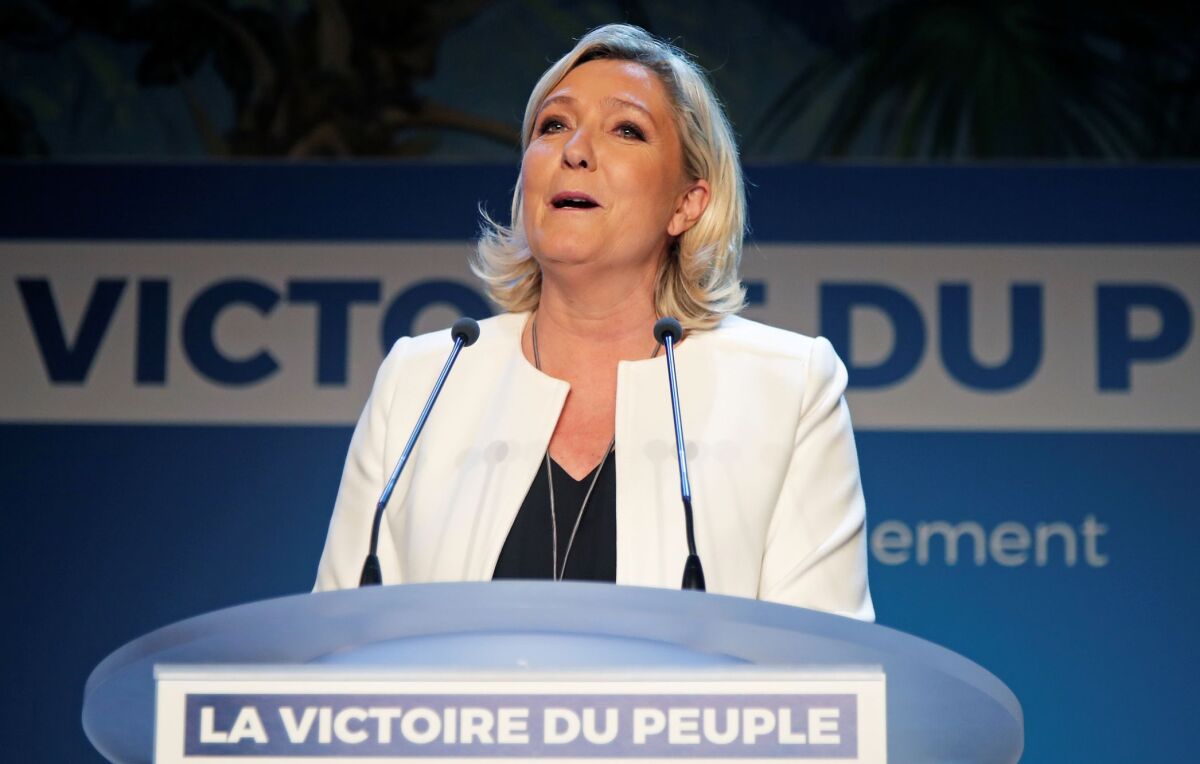 EU-ELECTION/FRANCE-LE PEN-REACTION