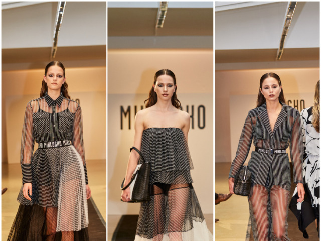 Modelky na prehliadke Fera Mikloška v Bratislave. Kolekcia Jar/Leto 2019.