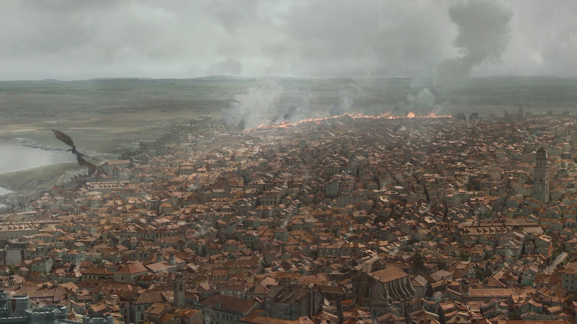 Pohľad na Kráľovo prístavisko počas ôsmej série.