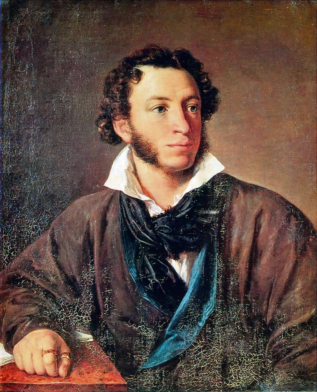 Vasilij Tropinin: Portrét A. Puškina, r. 1827.