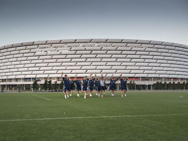 Azerbajdžan SR Baku futbal kval. ME tréning