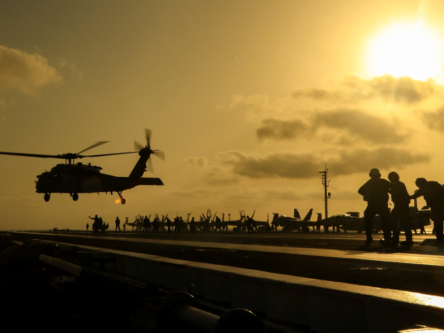 usa, irán, vrtulník, helikoptéra, MH-60S sea hawk, lietadlová loď, armáda