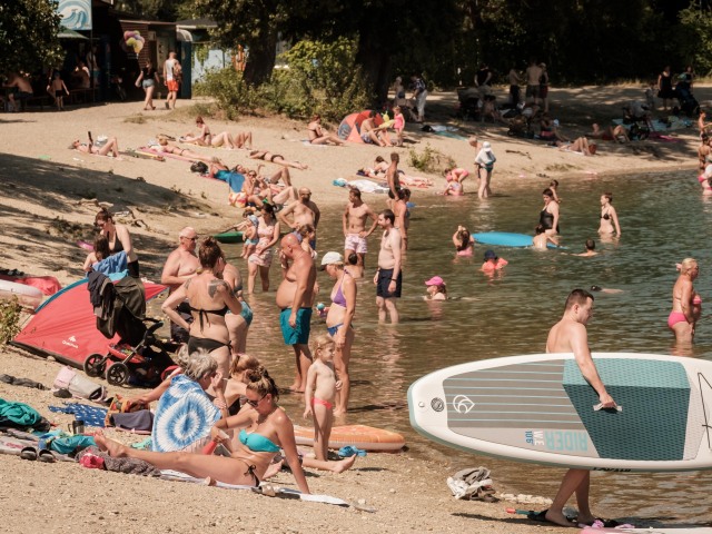 počasie, leto, kúpanie, jazero, horúčavy, teplo, bratislava