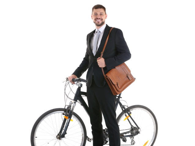 bicykel, cyklista, zamestnanec, práca,