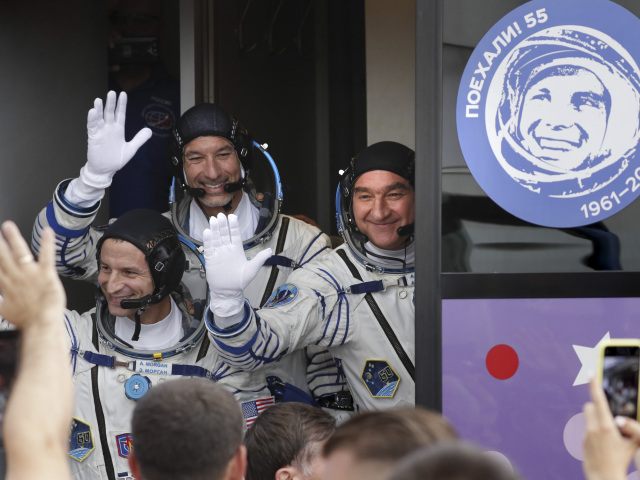 ISS, kozmonauti, Andrew Morgan, Luca Parmirtano, Alexander Škvorcov, bajkonur, vesmír