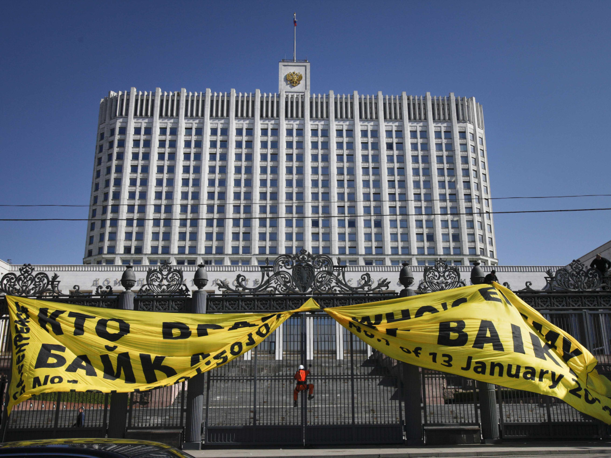 Greenpeace / Bajkal / Sibír / Rusko / protest /