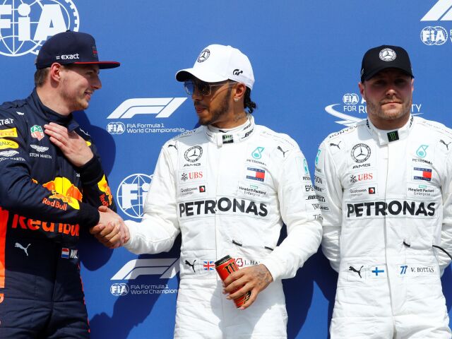 Lewis Hamilton, Max Verstappen, Valtteri Bottas