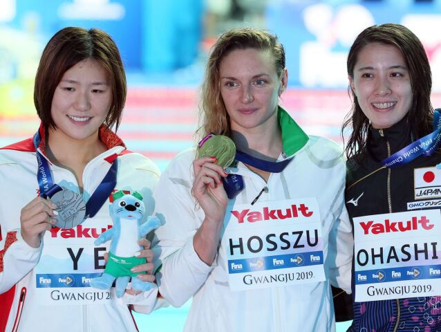 Katinka Hosszúová, Š'-wen Jie, Jui Ohašiová,