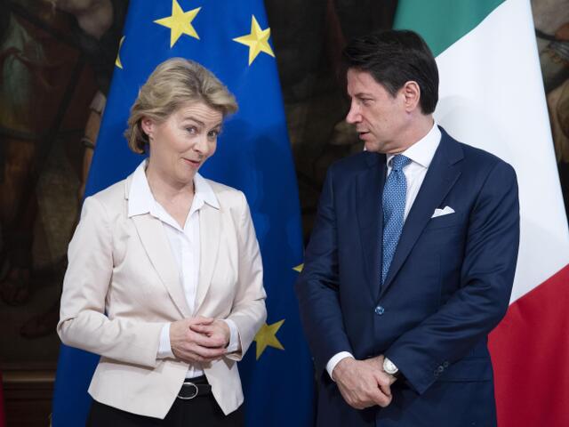taliansko, Ursula von der Leyenován Giuseppe Conte