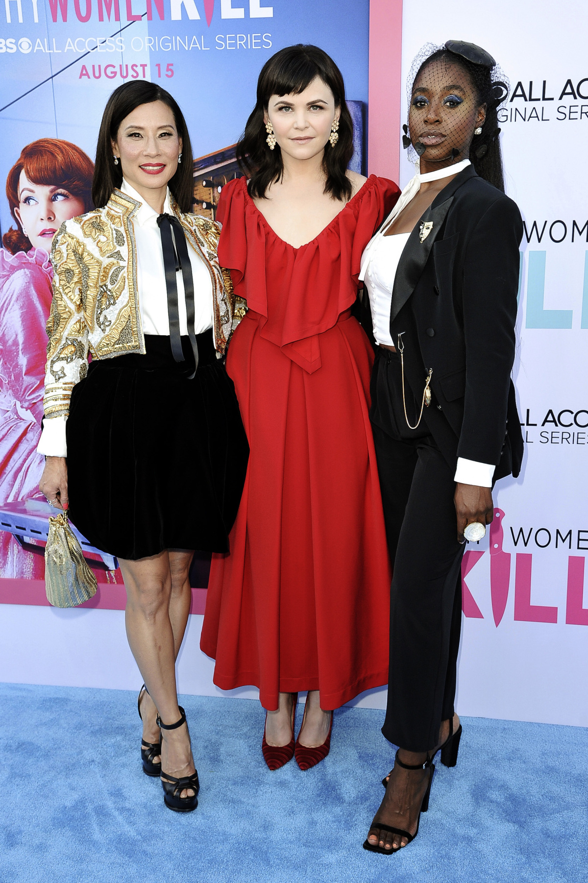 Zľava: Herečky Lucy Liu, Ginnifer Goodwin a Kirby Howell-Baptiste spoločne predstavili film Why women kill. 
