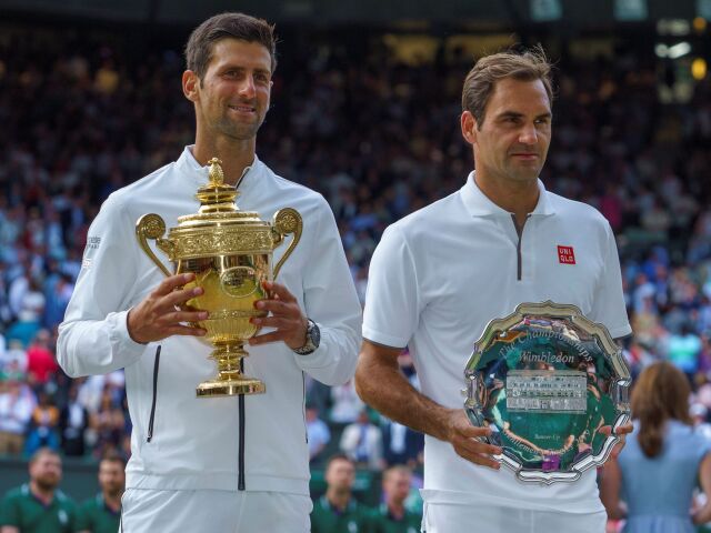 Novak Djokovič a Roger Federer