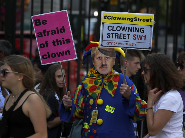 británia Brexit boris johnson protest