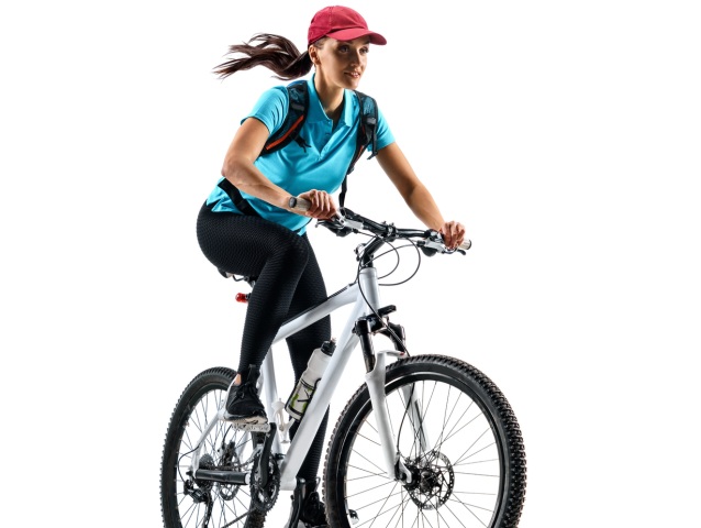 cyklistka, bicykel, jazda na bicykli,
