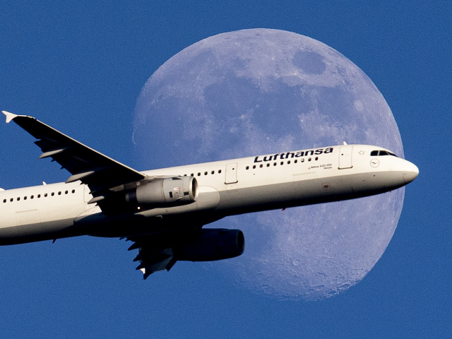 lietadlo, Lufthansa, Mesiac, letisko, cestovanie, letisko, Nemecko