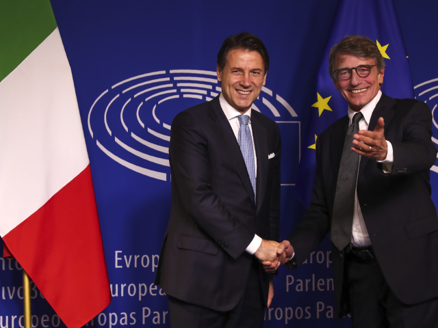 EÚ / Taliansko / Giuseppe Conte / David Sassoli /