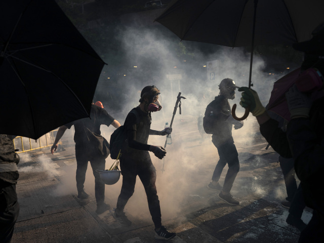 Čína Hongkong protesty pokračovanie