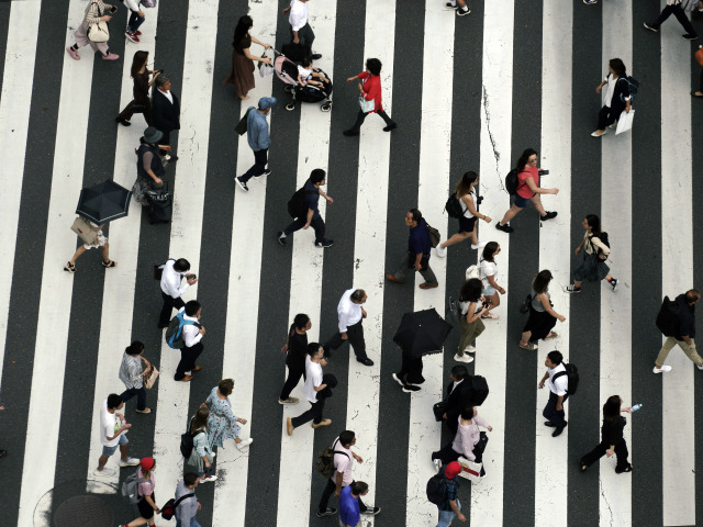 Japonsko prechod pre chodcov zebra