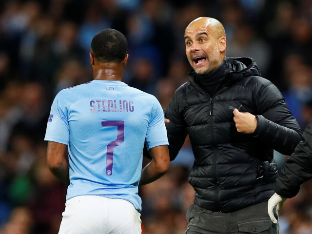 Pep Guardiola, Raheem Sterling,