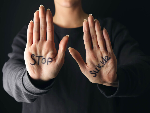 stop samovražda ruky