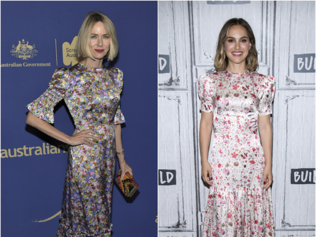 Herečky Naomi Watts (vľavo) a Natalie Portman v kreácii The Vampire´s Wife.
