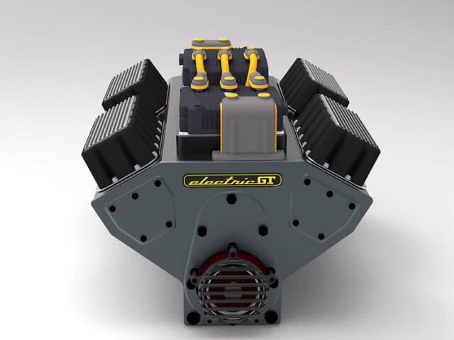 Electric GT - elektromotor v tvare V8