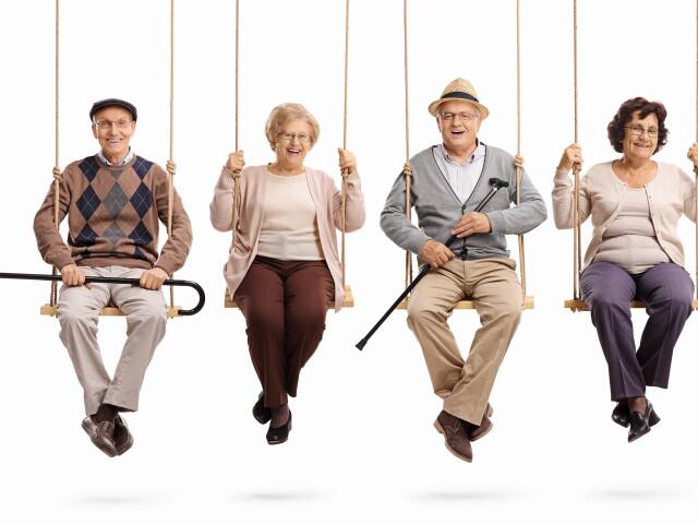 seniori, hojdačky