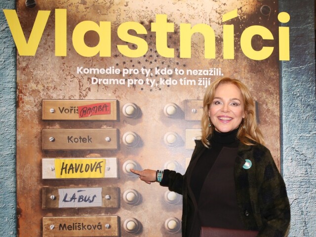 Herečka Dagmar Havlová na premiére filmu Vlastníci. 