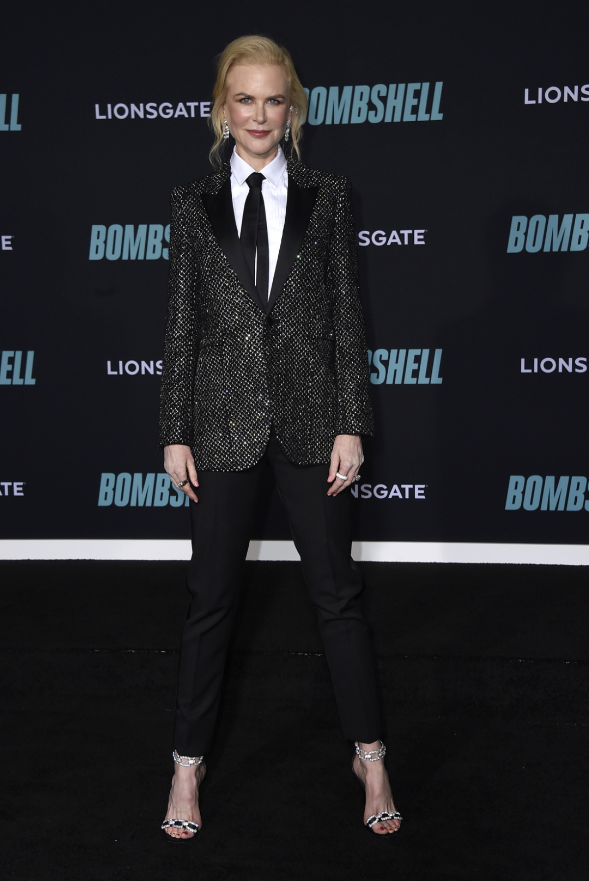 Herečka Nicole Kidman v kreácii Saint Laurent na premiére filmu Bombshell. 