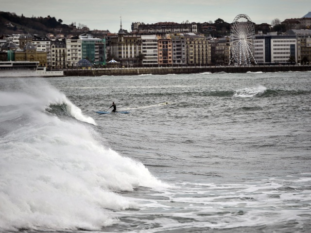 španielsko, počasie, more, vlna, surfer,