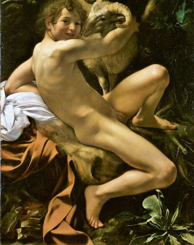 Caravaggio Jan Krstitel  okolo r. 1602  Kapitolske muzea Rim  foto KHM