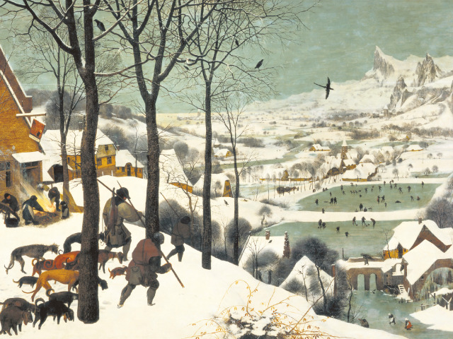 Pieter Bruegel st.:Lovci na snehu (Zima).
