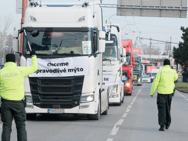 protest autodopravcov