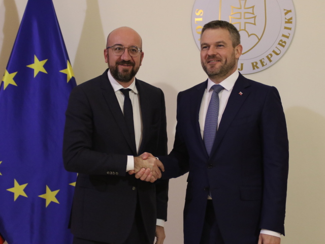 predseda Európskej rady  Charles Michel  Peter Pellegrini