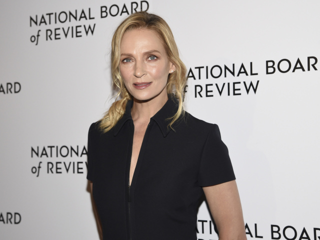 Na vyhlásenie cien v New Yorku dorazila aj herečka Uma Thurman.
