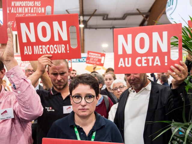 Bretónsko, nie Mercosur, Protest