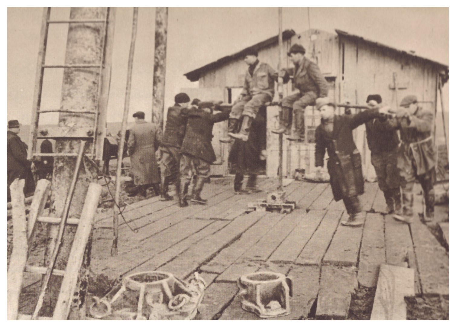 Ťažba soli v Solivare pri Prešove okolo roku 1950.